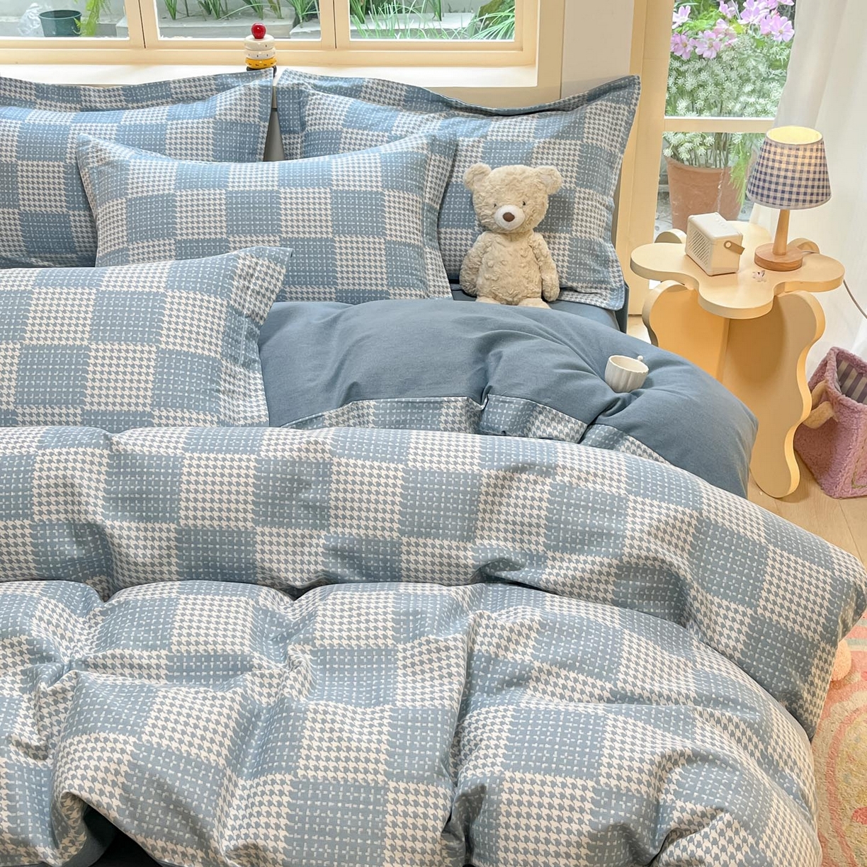 91家纺网 家纺一手货源 找家纺 涵宸家纺 2025新款原棉加厚磨毛印花四件套 千星