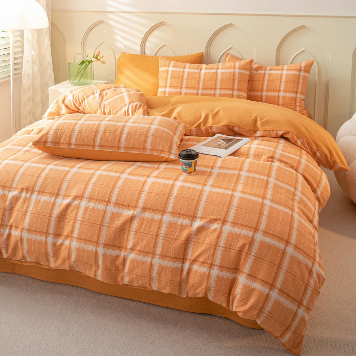 91家纺网 家纺一手货源 找家纺 涵宸家纺 2025新款原棉加厚磨毛印花四件套 神奈川