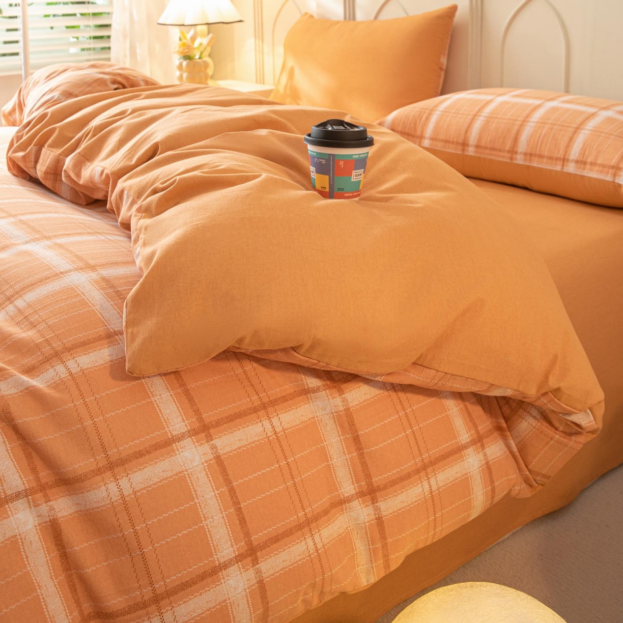 91家纺网 家纺一手货源 找家纺 涵宸家纺 2025新款原棉加厚磨毛印花四件套 神奈川