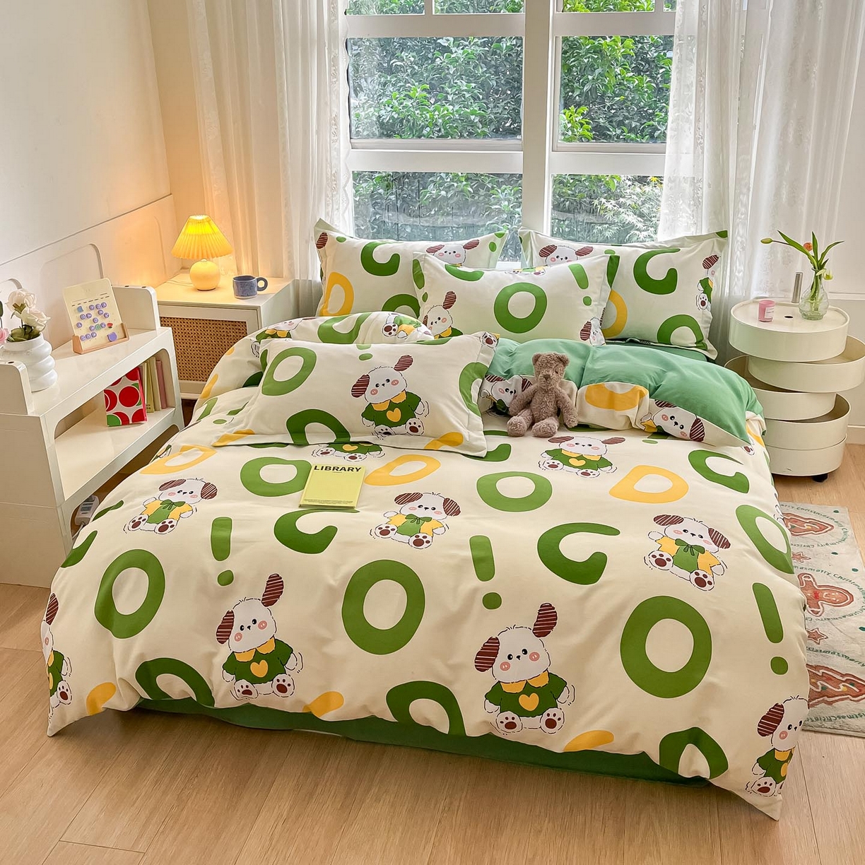 91家纺网 家纺一手货源 找家纺 涵宸家纺 2025新款原棉加厚磨毛印花四件套 淘气兄弟