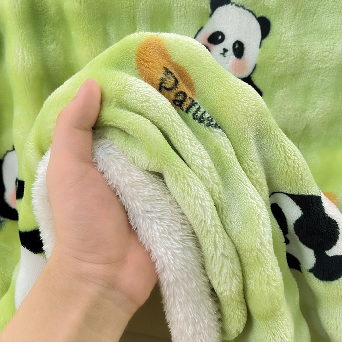 91家纺网 家纺一手货源 找家纺 耐思家纺 2025新款泡泡牛奶绒印花单床单单品床单床单单件 泡泡-熊猫宝贝