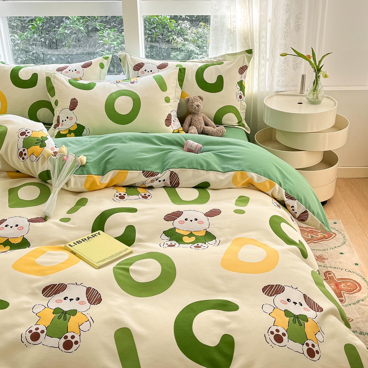 91家纺网 家纺一手货源 找家纺 涵宸家纺 2025新款原棉加厚磨毛印花四件套 淘气兄弟