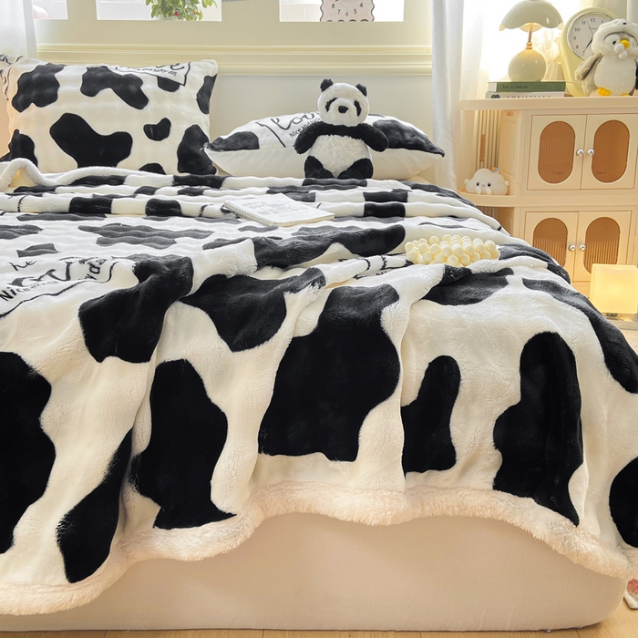 91家纺网 家纺一手货源 找家纺 耐思家纺 2025新款泡泡牛奶绒印花单床单单品床单床单单件 泡泡-萌牛