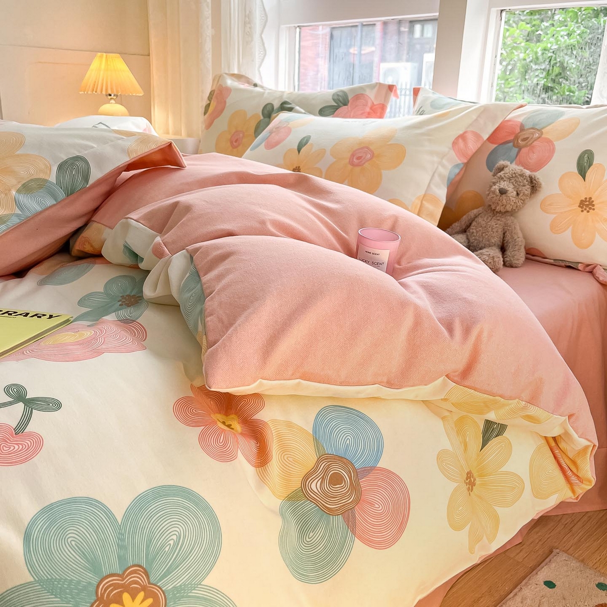 91家纺网 家纺一手货源 找家纺 涵宸家纺 2025新款原棉加厚磨毛印花四件套 晚风