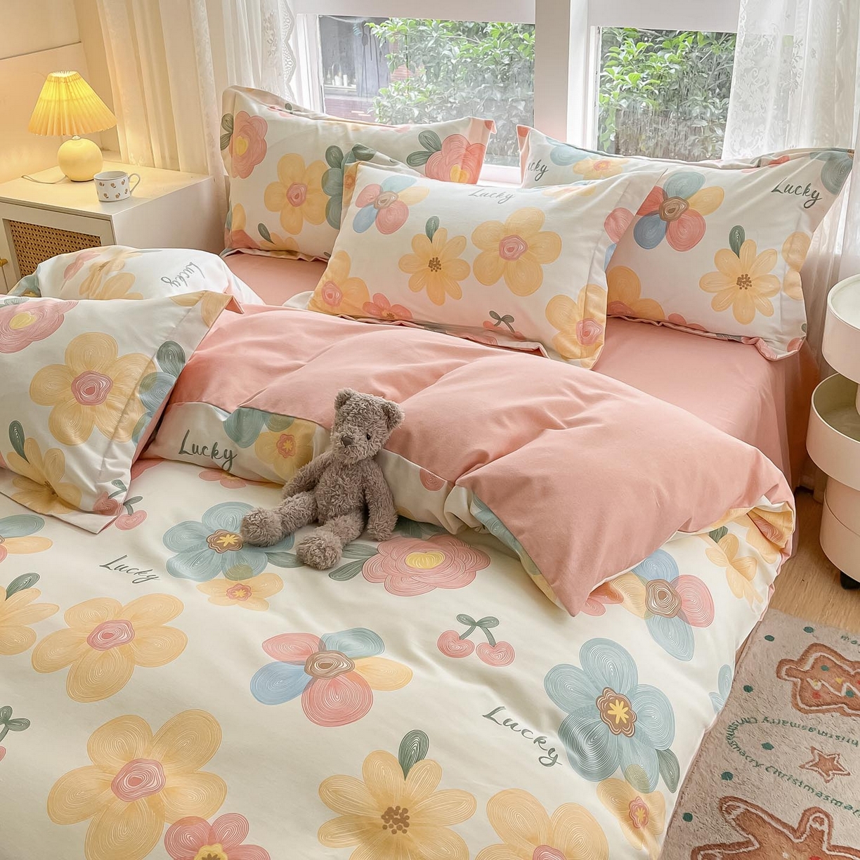 91家纺网 家纺一手货源 找家纺 涵宸家纺 2025新款原棉加厚磨毛印花四件套 晚风