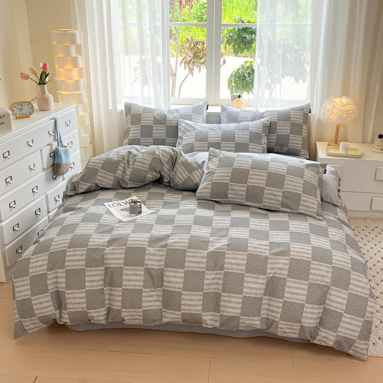 91家纺网 家纺一手货源 找家纺 涵宸家纺 2025新款原棉加厚磨毛印花四件套 纬象