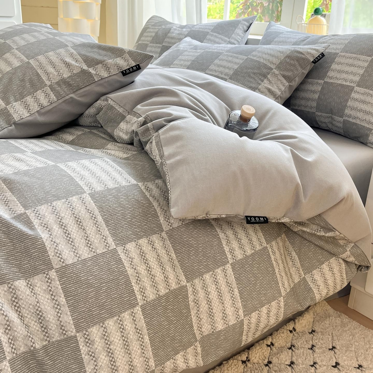 91家纺网 家纺一手货源 找家纺 涵宸家纺 2025新款原棉加厚磨毛印花四件套 纬象