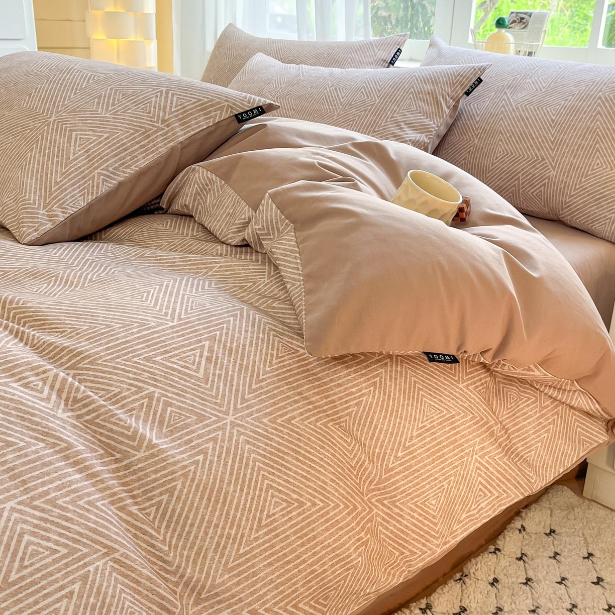 91家纺网 家纺一手货源 找家纺 涵宸家纺 2025新款原棉加厚磨毛印花四件套 无遇