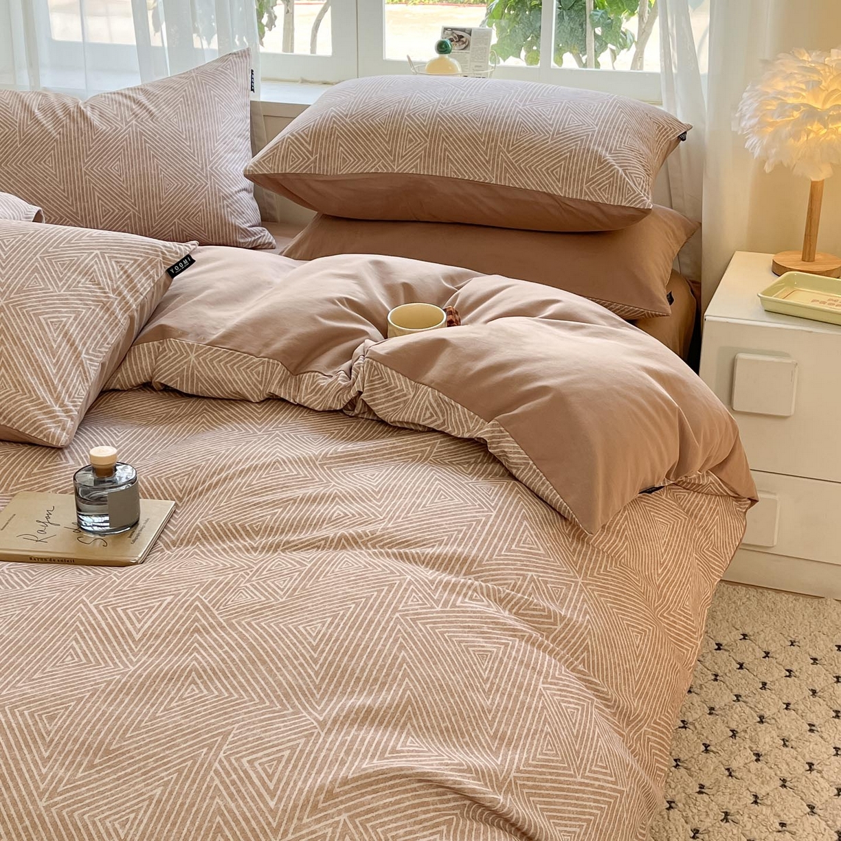 91家纺网 家纺一手货源 找家纺 涵宸家纺 2025新款原棉加厚磨毛印花四件套 无遇