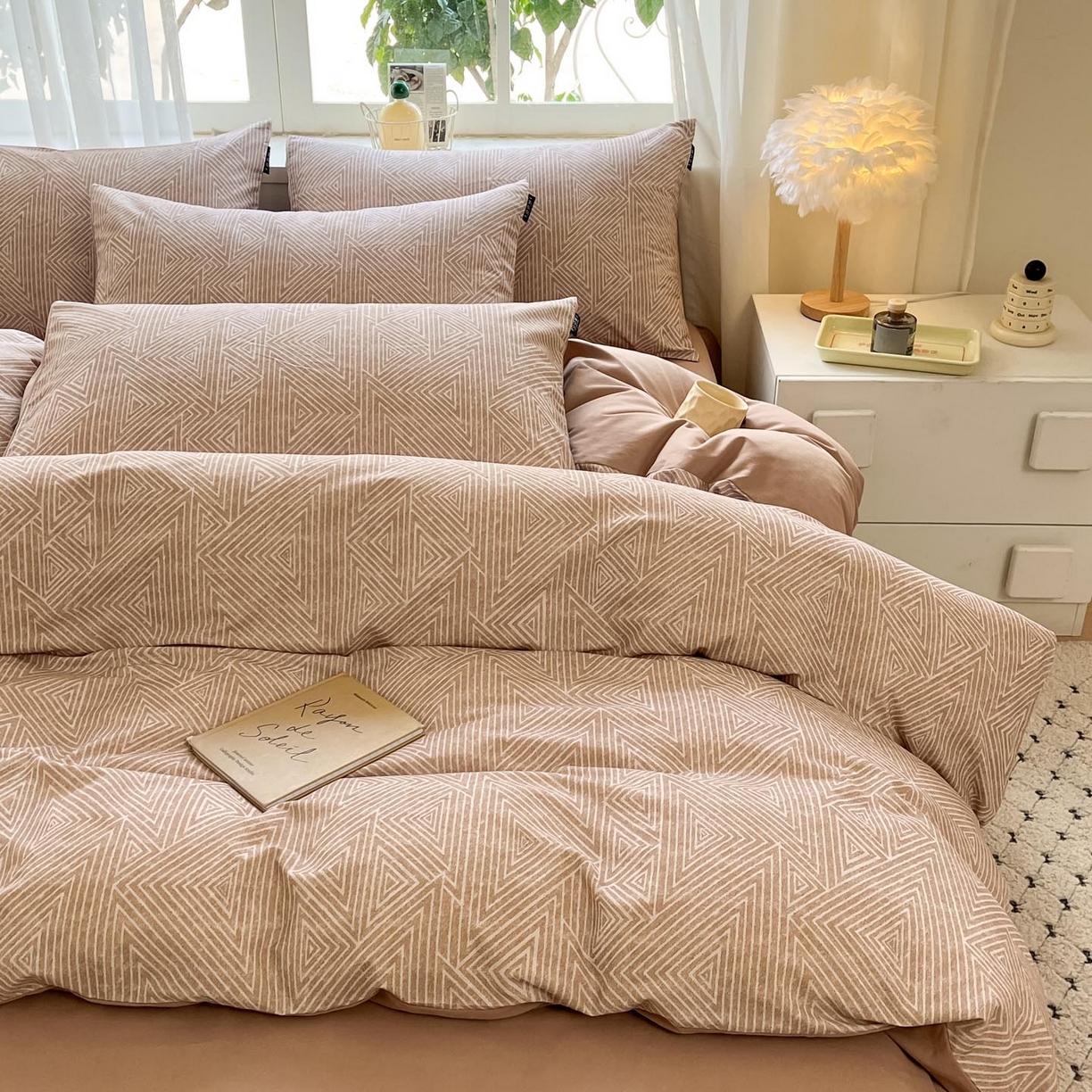 91家纺网 家纺一手货源 找家纺 涵宸家纺 2025新款原棉加厚磨毛印花四件套 无遇