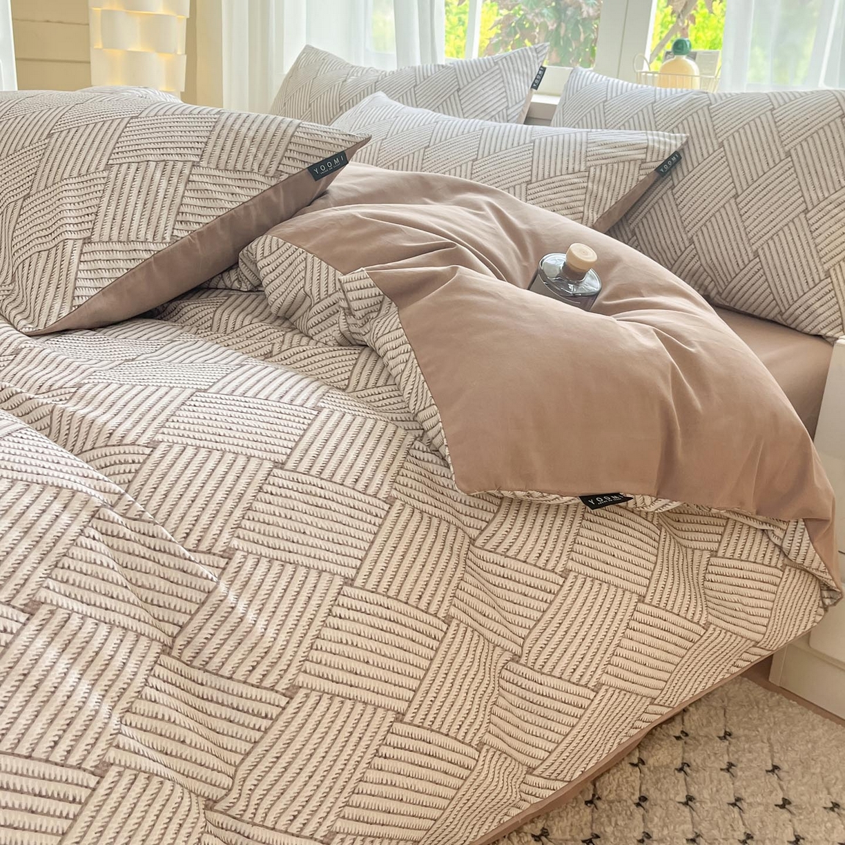 91家纺网 家纺一手货源 找家纺 涵宸家纺 2025新款原棉加厚磨毛印花四件套 渊默