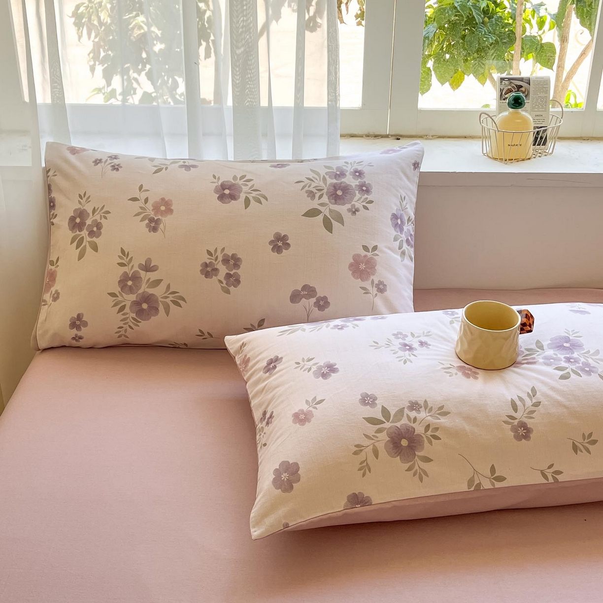 91家纺网 家纺一手货源 找家纺 涵宸家纺 2025新款原棉加厚磨毛印花四件套 云间花