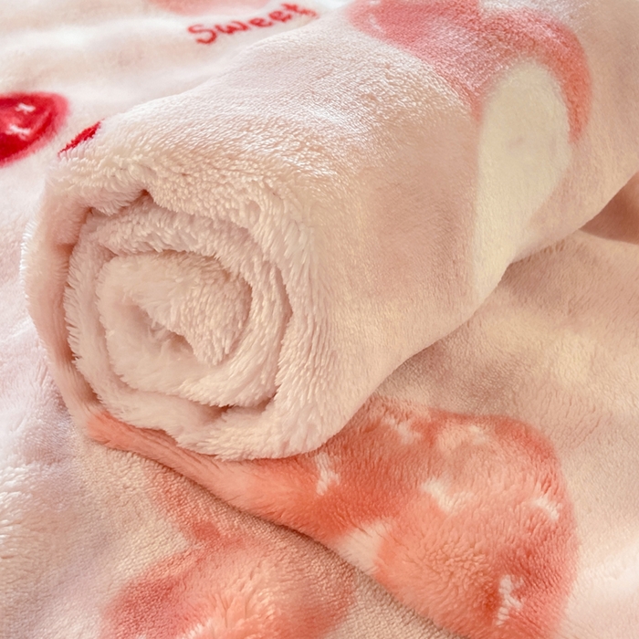 91家纺网 家纺一手货源 找家纺 耐思家纺 2025新款泡泡牛奶绒印花单床单单品床单床单单件 泡泡-甜心粉