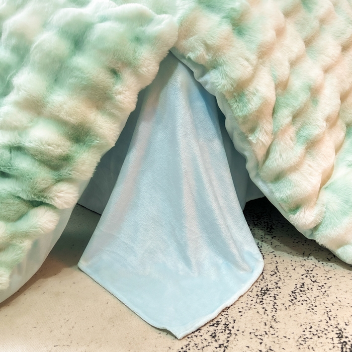 91家纺网 家纺一手货源 找家纺 （总）耐思家纺 2025新款泡泡牛奶绒纯色四件套