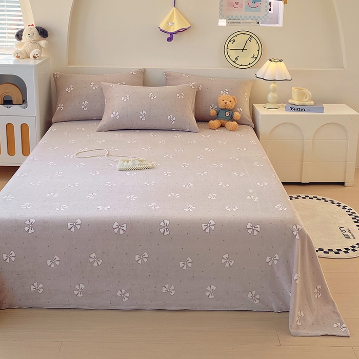 91家纺网 家纺一手货源 找家纺 （总）艾橙家纺 2025秋冬新款高克重牛奶绒印花床单单品床单床单单件