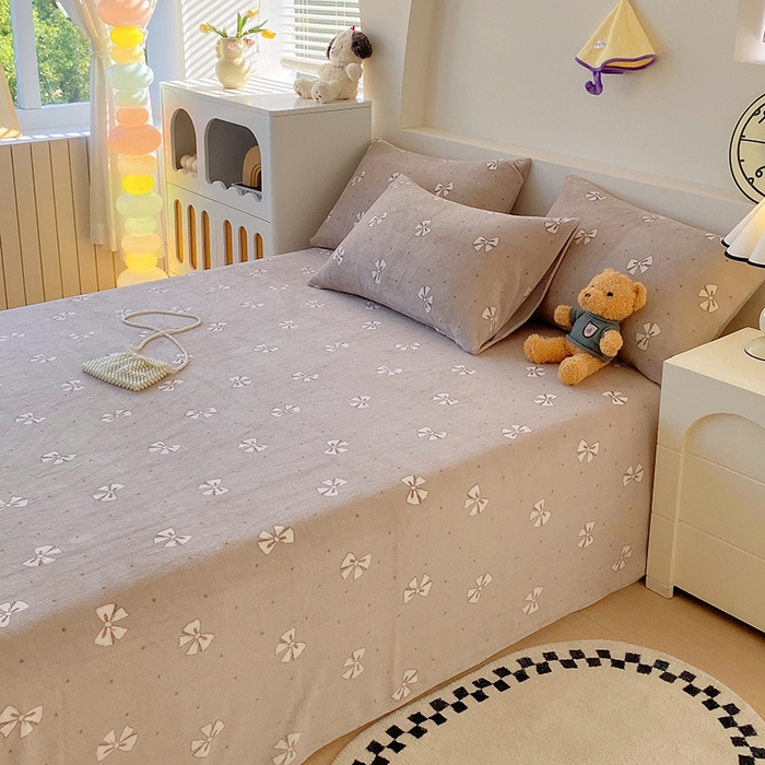 91家纺网 家纺一手货源 找家纺 艾橙家纺 2025秋冬新款高克重牛奶绒印花床单单品床单床单单件 爱如星晨-咖