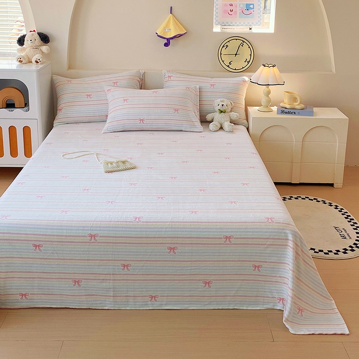 91家纺网 家纺一手货源 找家纺 艾橙家纺 2025秋冬新款高克重牛奶绒印花床单单品床单床单单件 彩虹旋律