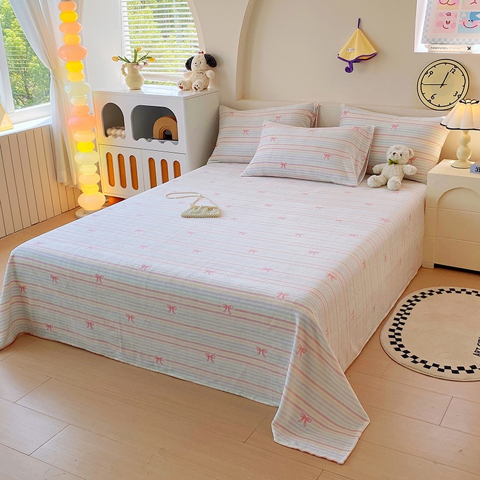 91家纺网 家纺一手货源 找家纺 艾橙家纺 2025秋冬新款高克重牛奶绒印花床单单品床单床单单件 彩虹旋律