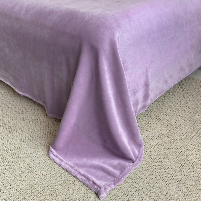 91家纺网 家纺一手货源 找家纺 耐思家纺 2025新款泡泡牛奶绒纯色四件套 泡泡 梦幻紫