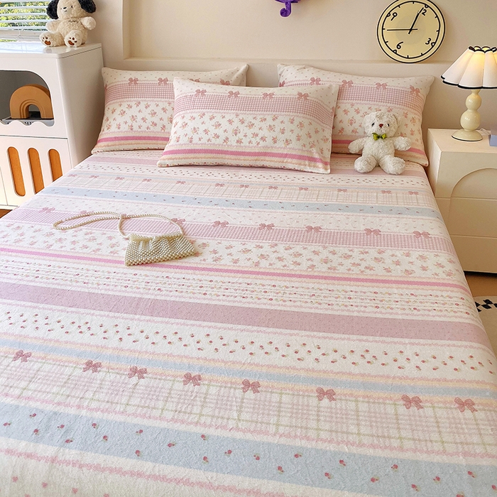 91家纺网 家纺一手货源 找家纺 艾橙家纺 2025秋冬新款高克重牛奶绒印花床单单品床单床单单件 春色结语