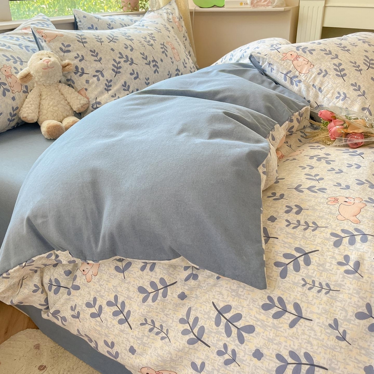 91家纺网 家纺一手货源 找家纺 （总）涵宸家纺 2025新款原棉加厚磨毛印花四件套