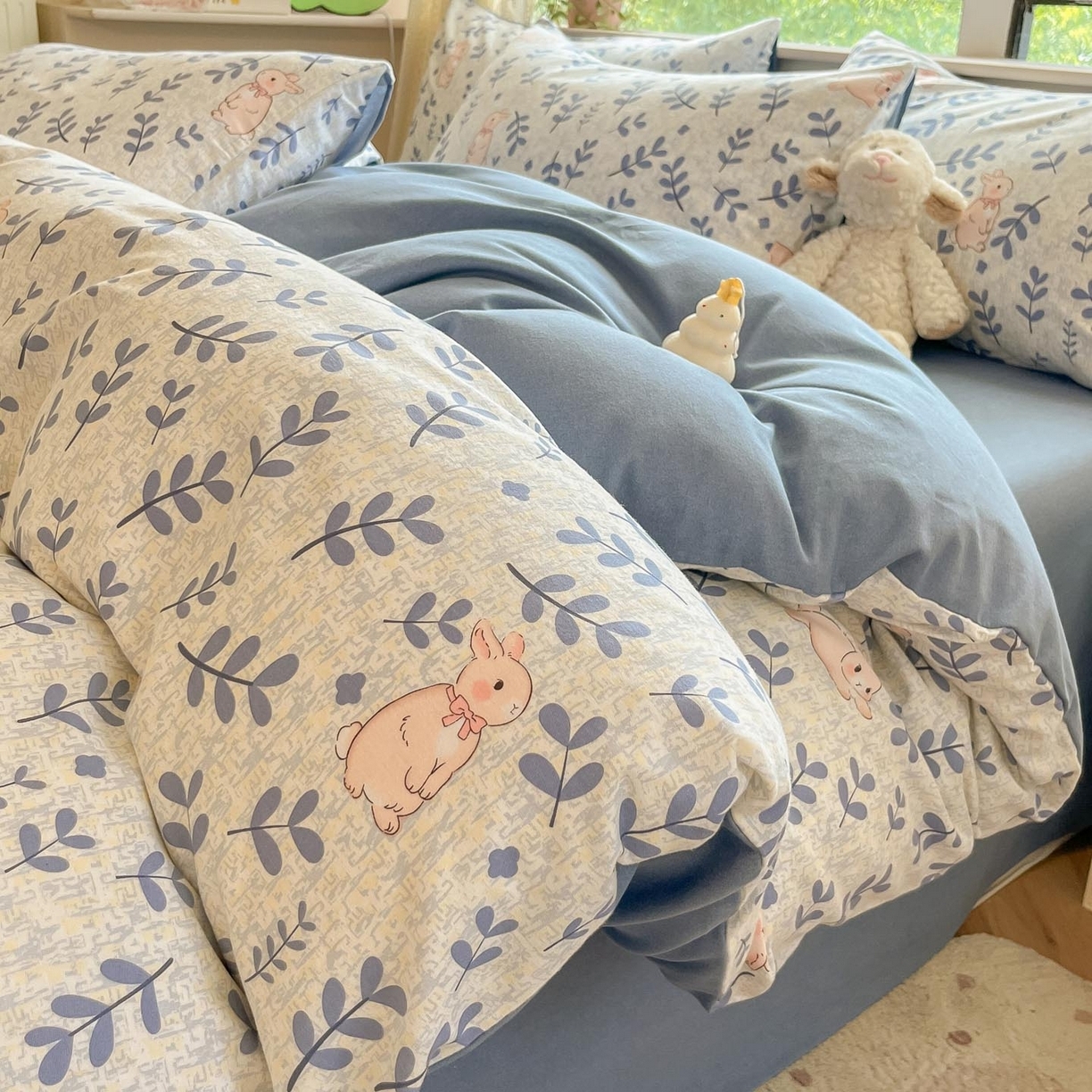 91家纺网 家纺一手货源 找家纺 （总）涵宸家纺 2025新款原棉加厚磨毛印花四件套