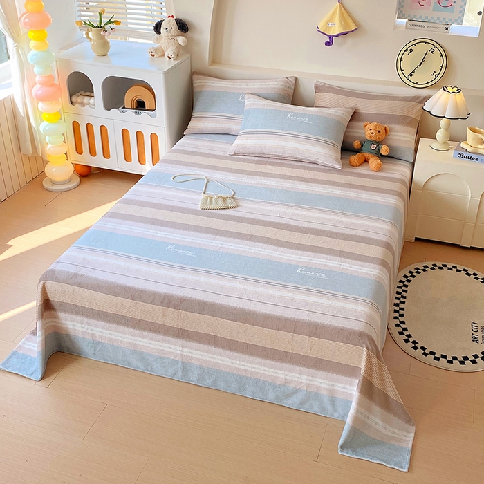 91家纺网 家纺一手货源 找家纺 艾橙家纺 2025秋冬新款高克重牛奶绒印花床单单品床单床单单件 英伦之旅-兰