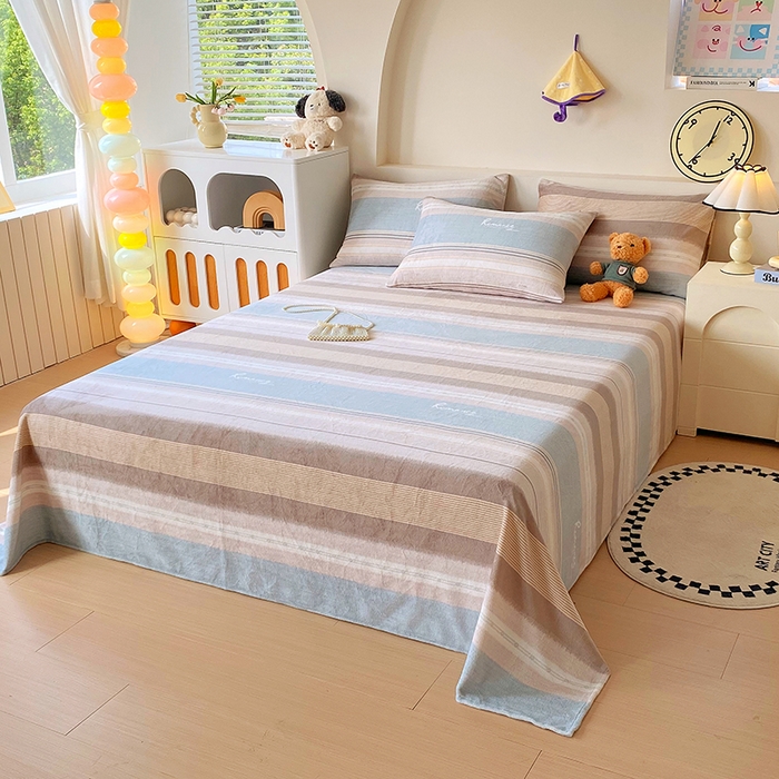 91家纺网 家纺一手货源 找家纺 艾橙家纺 2025秋冬新款高克重牛奶绒印花床单单品床单床单单件 英伦之旅-兰