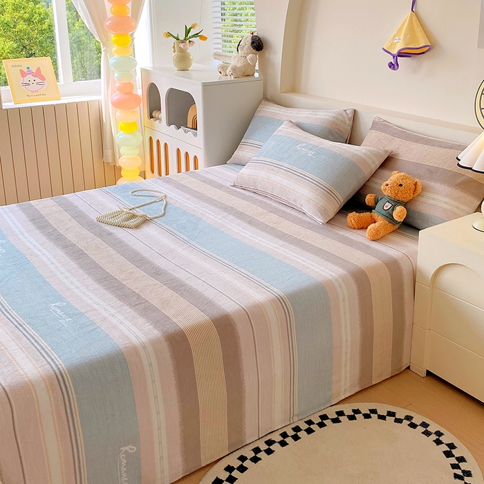 91家纺网 家纺一手货源 找家纺 艾橙家纺 2025秋冬新款高克重牛奶绒印花床单单品床单床单单件 英伦之旅-兰