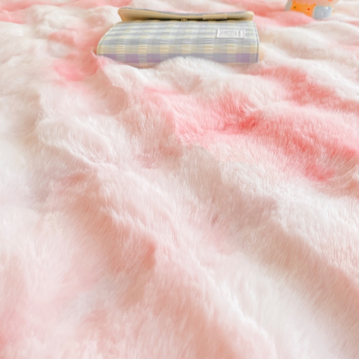 91家纺网 家纺一手货源 找家纺 耐思家纺 2025新款泡泡牛奶绒纯色单品床笠床笠单件 炫彩 胭脂粉