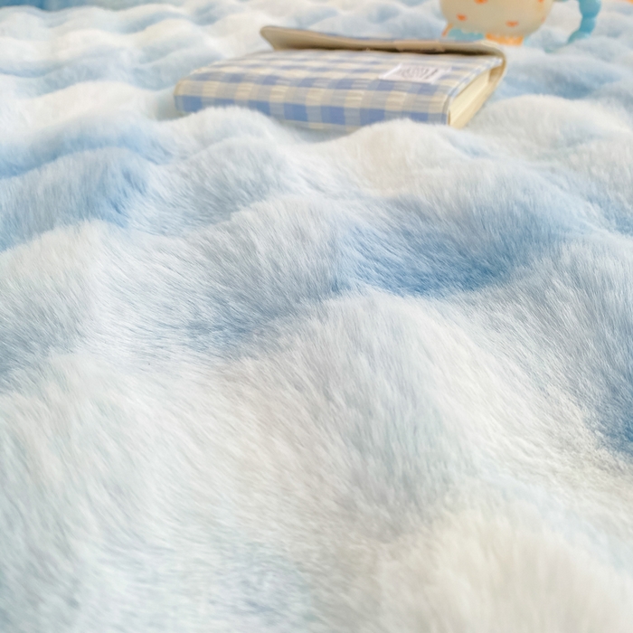 91家纺网 家纺一手货源 找家纺 耐思家纺 2025新款泡泡牛奶绒纯色单品床笠床笠单件 炫彩 清水兰