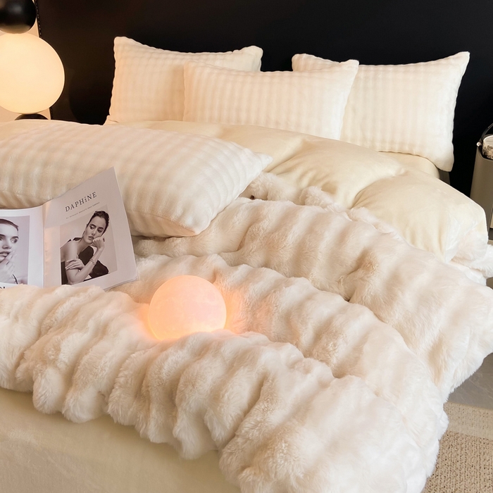 91家纺网 家纺一手货源 找家纺 （总）耐思家纺 2025新款泡泡牛奶绒纯色单品被套被套单件