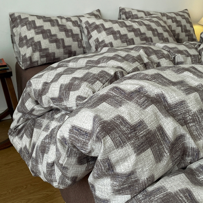 91家纺网 家纺一手货源 找家纺 （总）仟网汇 2025新款高克重亚麻复古简单款四件套