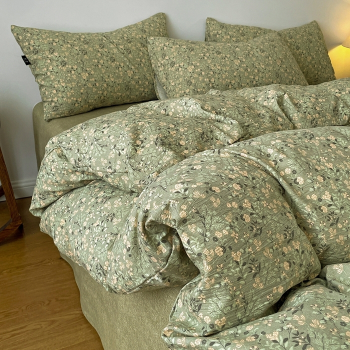 91家纺网 家纺一手货源 找家纺 （总）仟网汇 2025新款高克重亚麻复古简单款四件套