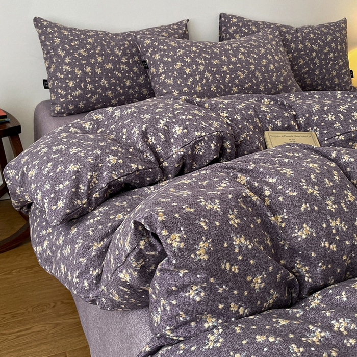 91家纺网 家纺一手货源 找家纺 （总）仟网汇 2025新款高克重亚麻复古简单款四件套