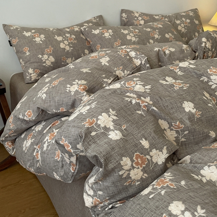 91家纺网 家纺一手货源 找家纺 （总）仟网汇 2025新款高克重亚麻复古简单款四件套