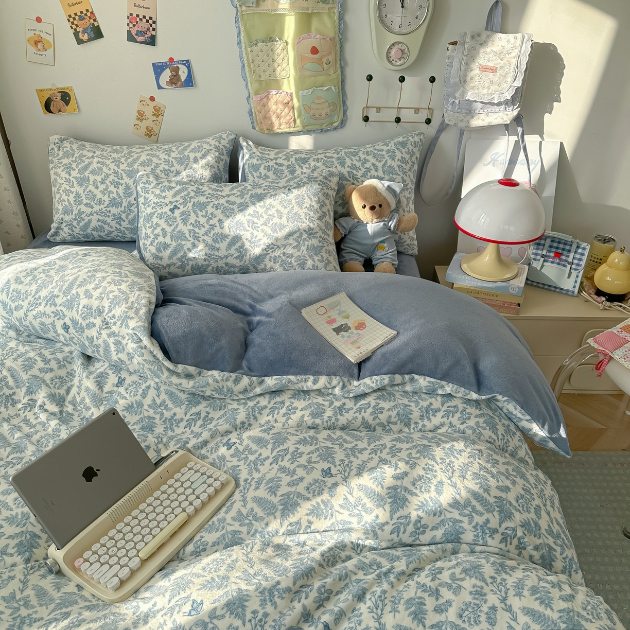 91家纺网 家纺一手货源 找家纺 韩巢家纺 2025新款高克重牛奶绒四件套冬季绒床品被套床单三件套 风沙沙