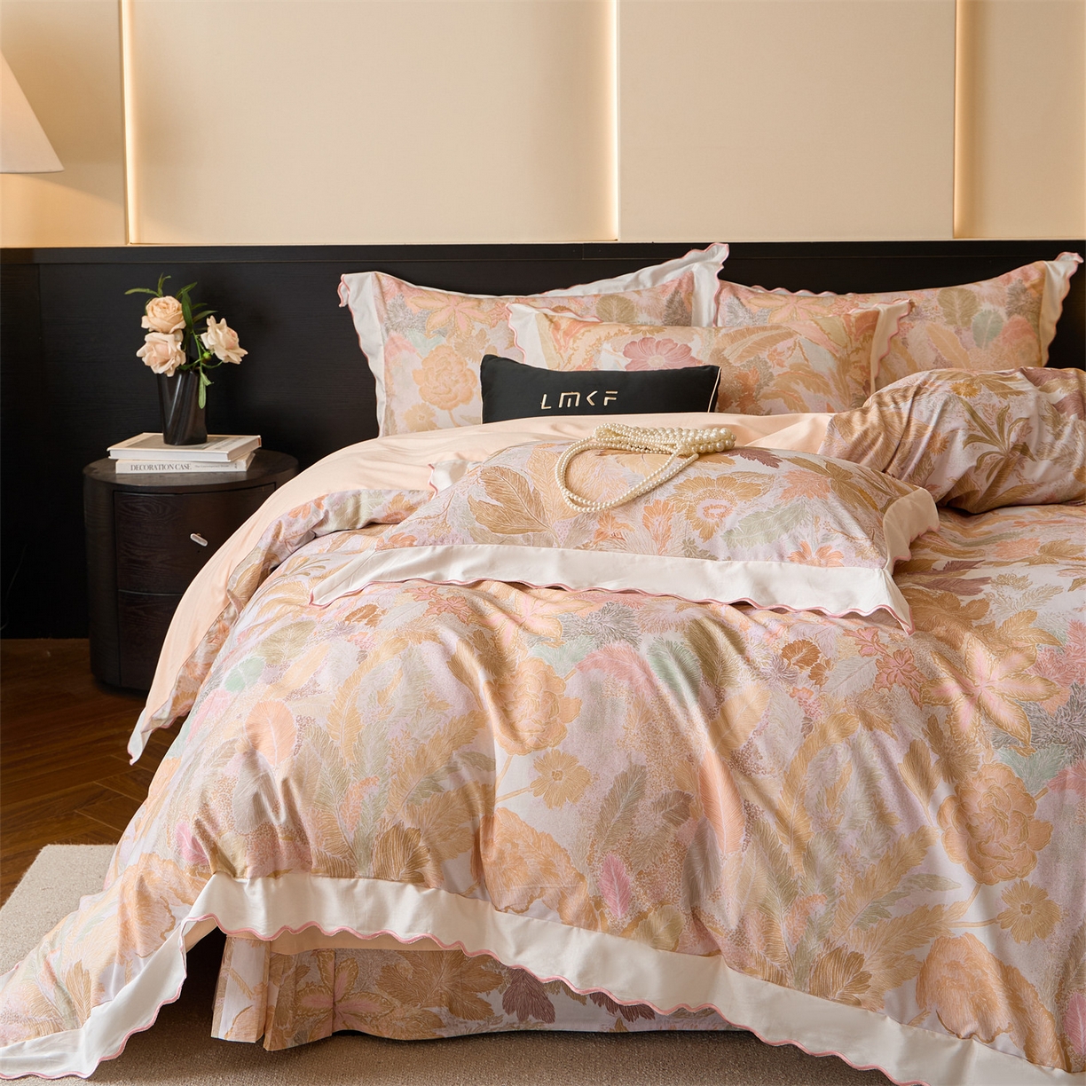 91家纺网 家纺一手货源 找家纺 （总）蓝米卡夫 2025秋冬-A类全棉100支磨毛数码印花绣边款（礼盒包装）提供买家秀