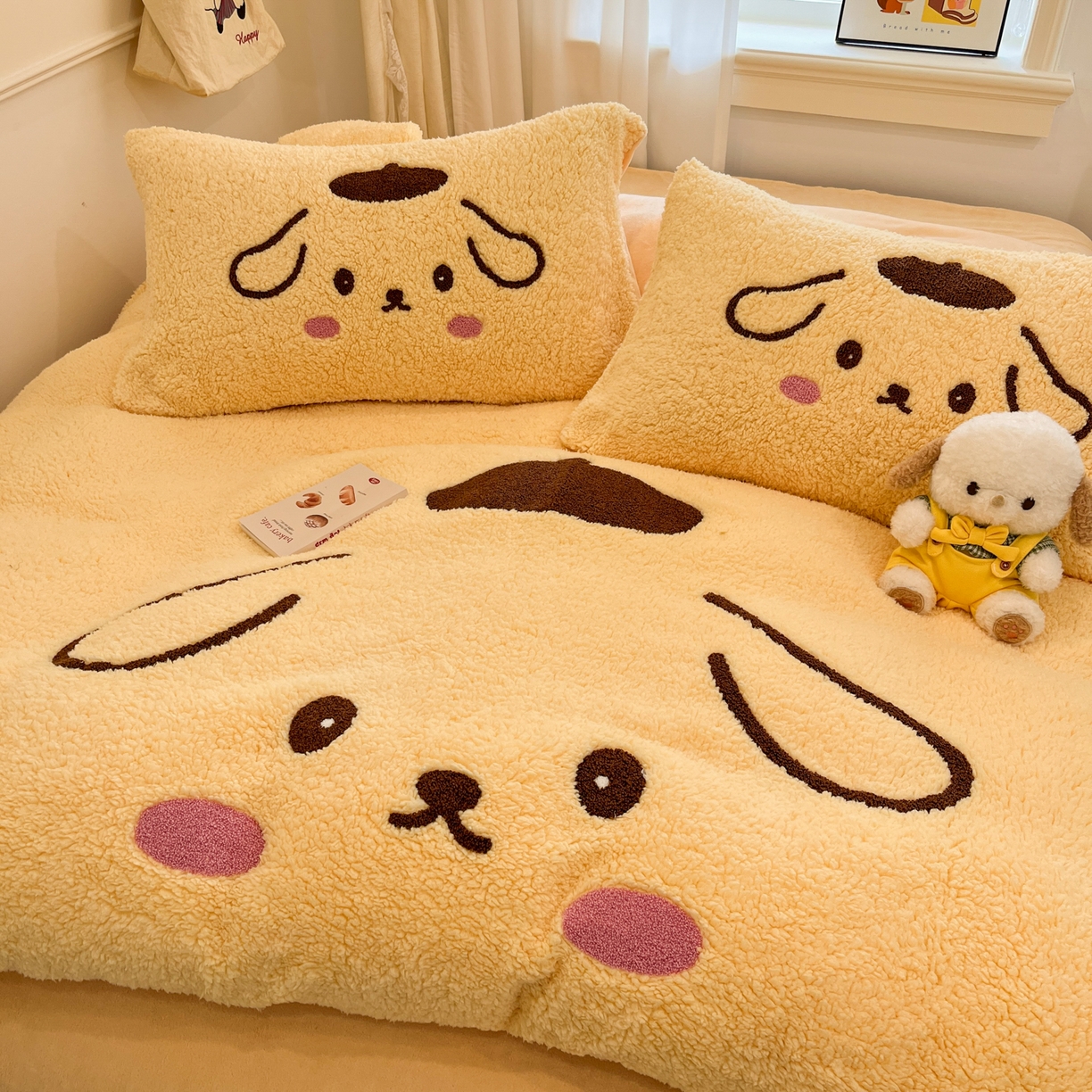 91家纺网 家纺一手货源 找家纺 （总）乐坊 2025新款大阪羊羔绒牛奶绒卡通四件套冬季加厚保暖