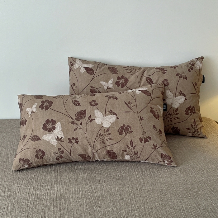 91家纺网 家纺一手货源 找家纺 仟网汇 2025新款高克重亚麻复古简单款四件套 晓梦