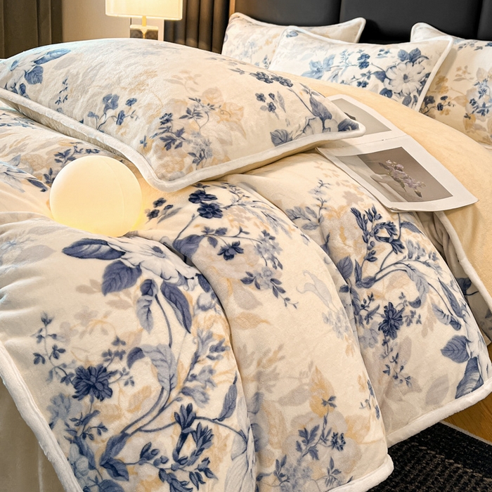 91家纺网 家纺一手货源 找家纺 （总推）诺梵2025新款牛8斤奶绒印花包边四件套