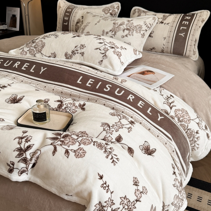 91家纺网 家纺一手货源 找家纺 （总推）诺梵2025新款牛8斤奶绒印花包边四件套