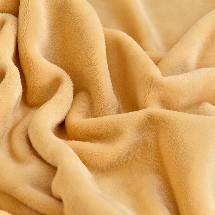 91家纺网 家纺一手货源 找家纺 畅畅家纺 2025新款11斤秋冬加厚纯色韩版牛奶绒夹棉床盖四件套-倾城 倾城-黄