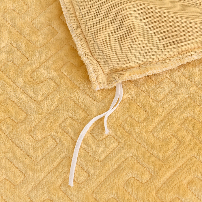 91家纺网 家纺一手货源 找家纺 畅畅家纺 2025新款11斤秋冬加厚纯色韩版牛奶绒夹棉床盖四件套-倾城 倾城-黄