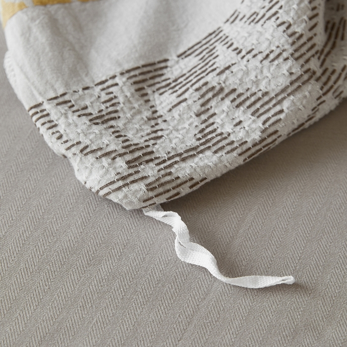 91家纺网 家纺一手货源 找家纺 山舍家居 2025新款全棉纯棉色织提花四件套-遇见费尔岛 遇见费尔岛-浅灰色