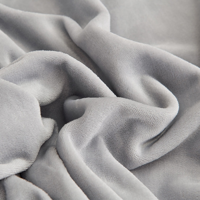 91家纺网 家纺一手货源 找家纺 畅畅家纺 2025新款11斤秋冬加厚纯色韩版牛奶绒夹棉床盖四件套-倾城 倾城-灰