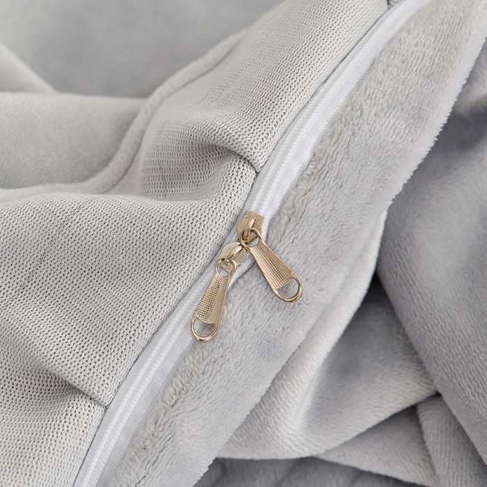 91家纺网 家纺一手货源 找家纺 畅畅家纺 2025新款11斤秋冬加厚纯色韩版牛奶绒夹棉床盖四件套-倾城 倾城-灰