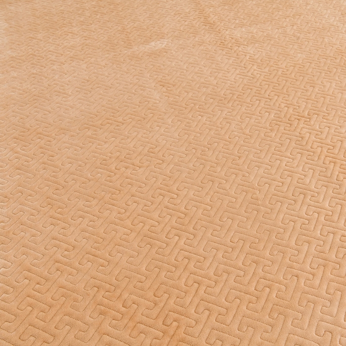 91家纺网 家纺一手货源 找家纺 畅畅家纺 2025新款11斤秋冬加厚纯色韩版牛奶绒夹棉床盖四件套-倾城 倾城-卡其