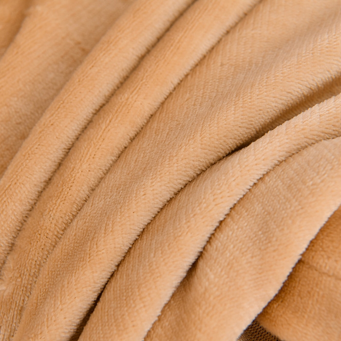 91家纺网 家纺一手货源 找家纺 畅畅家纺 2025新款11斤秋冬加厚纯色韩版牛奶绒夹棉床盖四件套-倾城 倾城-卡其