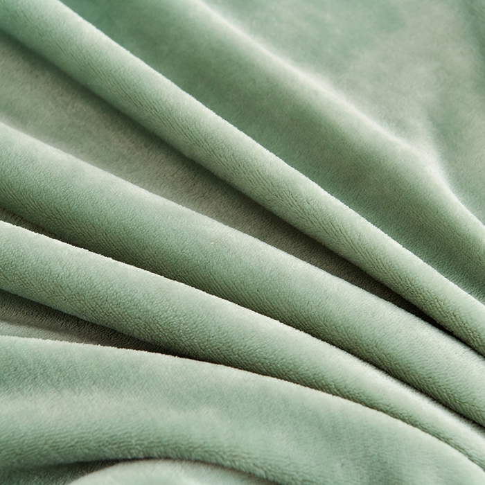 91家纺网 家纺一手货源 找家纺 畅畅家纺 2025新款11斤秋冬加厚纯色韩版牛奶绒夹棉床盖四件套-倾城 倾城-松石绿